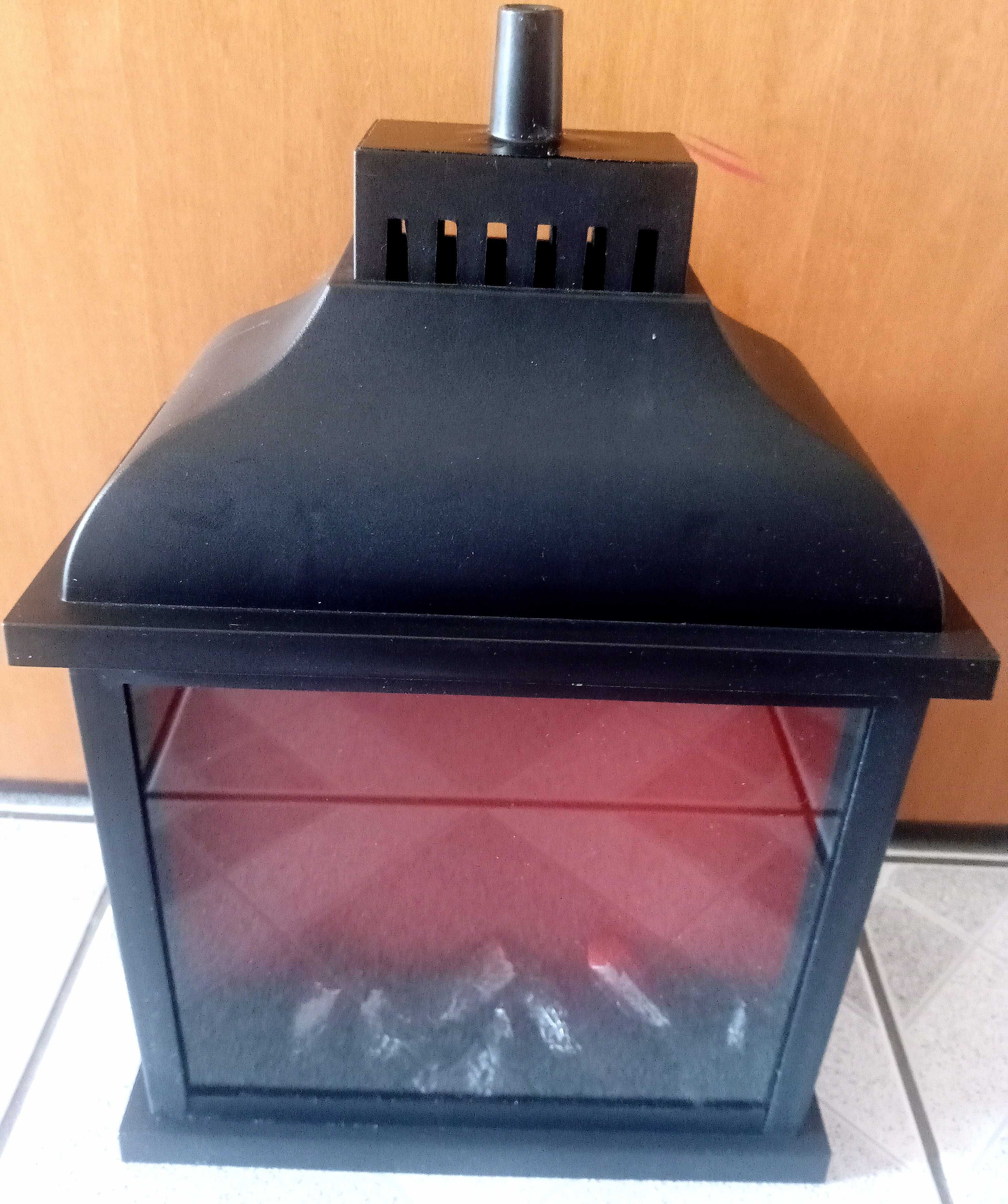 Lampa kominek lampion latarnia led imitacja płomienia sztuczny ogień