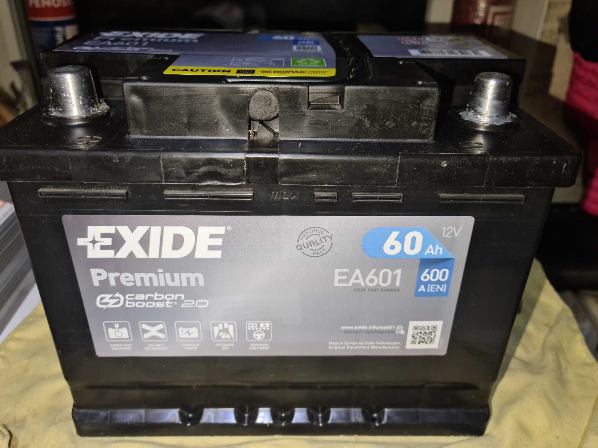 Новый акумулятор Exide EA601 6-СТ 60Ah L+ 600A Premium