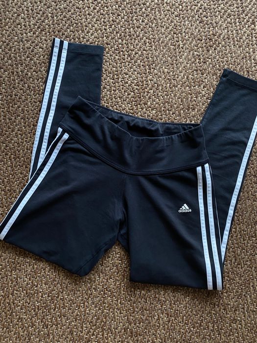Czarne legginsy Adidas 36 S okazja mega tanio