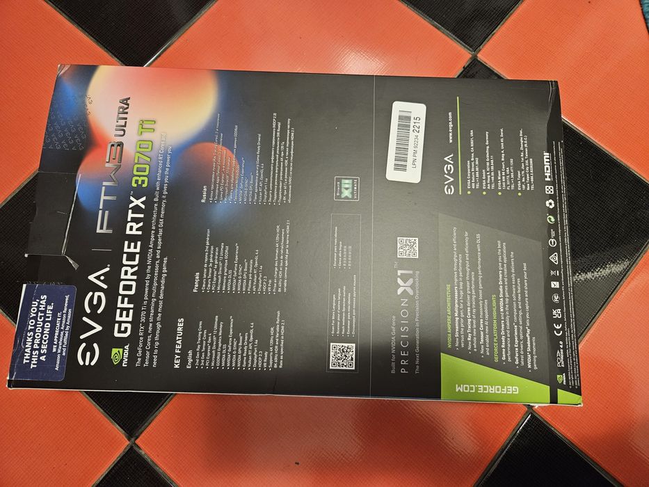 EVGA GeForce RTX 3070 Ti FTW3 8Gb GDDRX6X