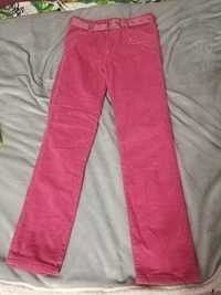 Spodnie długie różowe dla dziewczynki 164 pasek