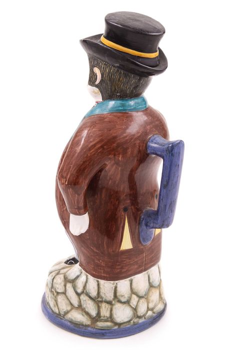 Jarro com tampa- escultura masculina em faiança de Coimbra