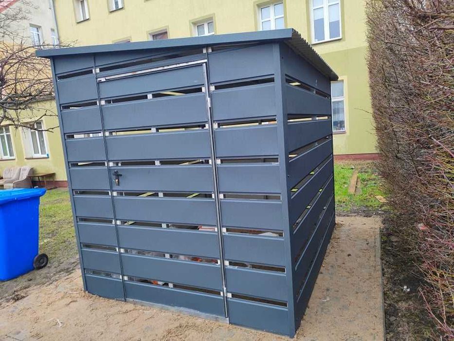 Wiata śmietnikowa panelowa DOWOLNY KOLOR I WYMIAR