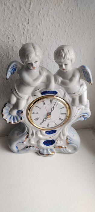 Фарфоровые каминные часы Германия 70-80х