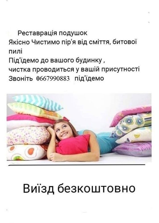 Реставрация /чистка подушек