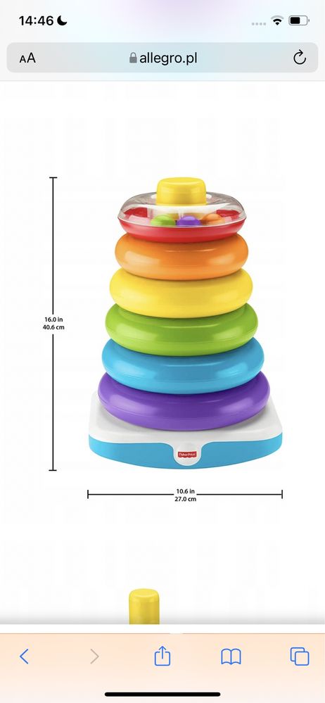 Fisher Price Gigapiramidka z kółek