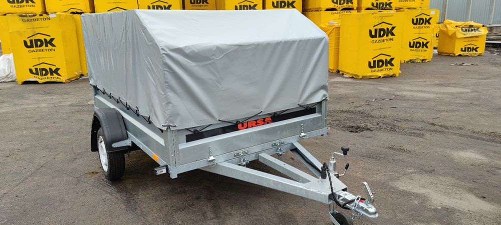 Прицеп бортовой оцинкованный 2.5х1.5 урса, ursa самосвал с тентом