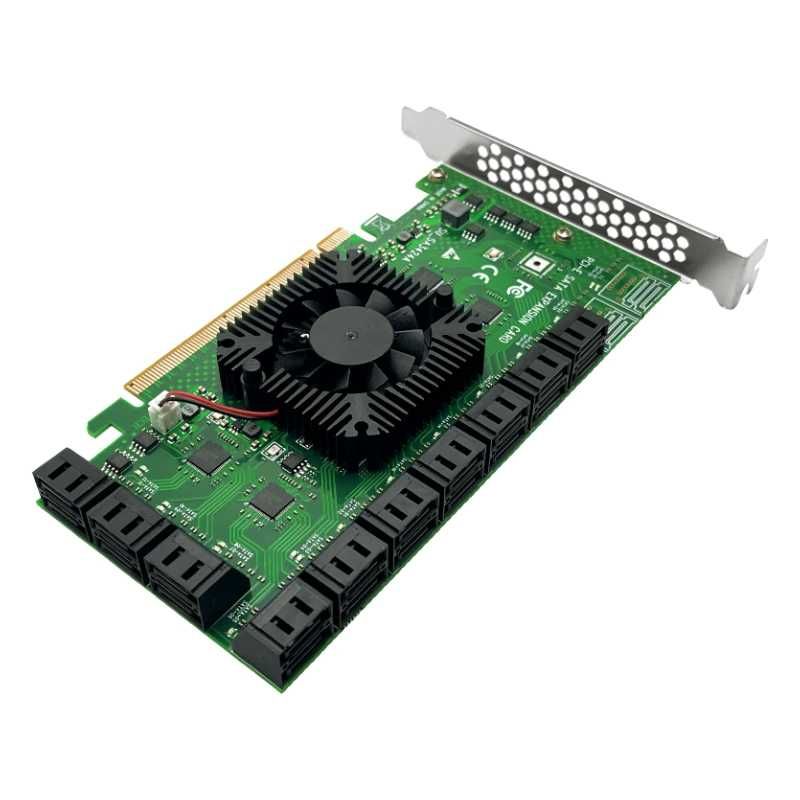 Контроллер адаптер 10, 16, 20 и 24 порта SATA на PCI-e x1, x4, x16