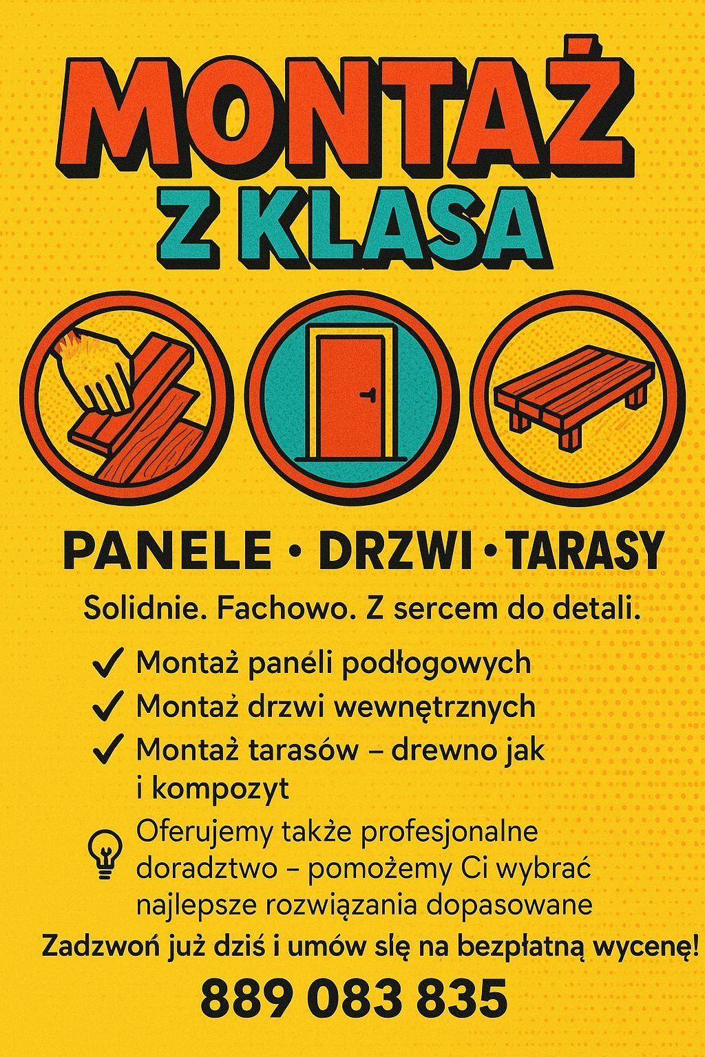 Montaż paneli laminowanych oraz winylowych