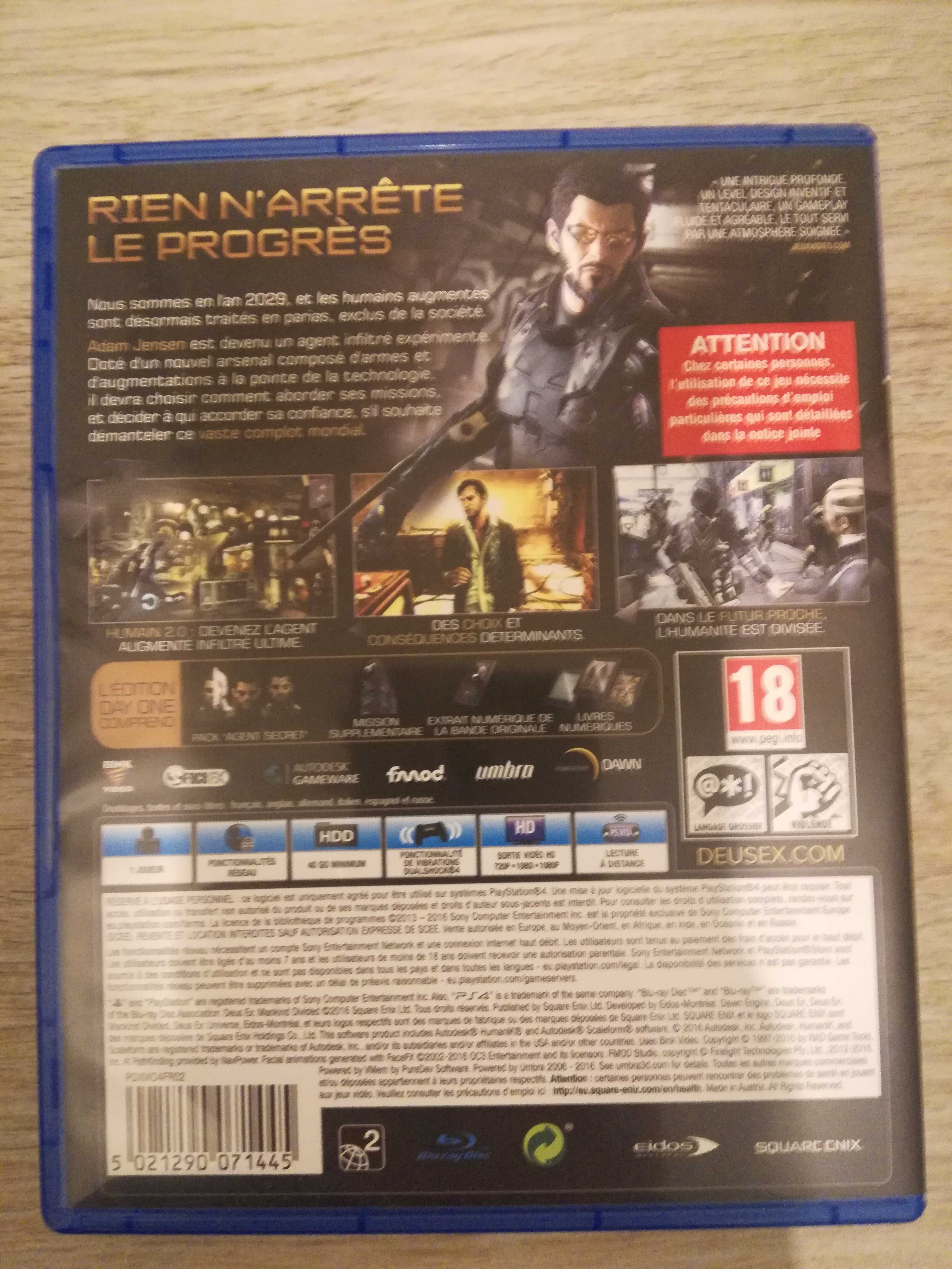 Gra Deus Ex: Rozłam Ludzkości PS4