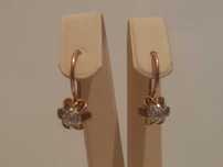 Серьги серебро позолота *975 проба
