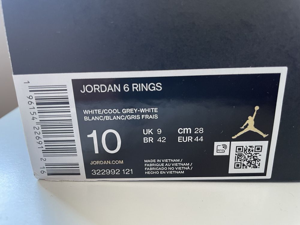 Air Jordan 6 Rings Buty Męskie Białe