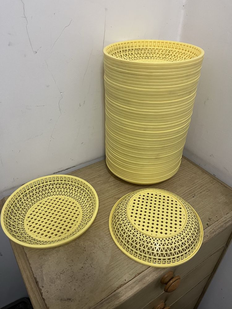 50 Cestos Pão Plástico