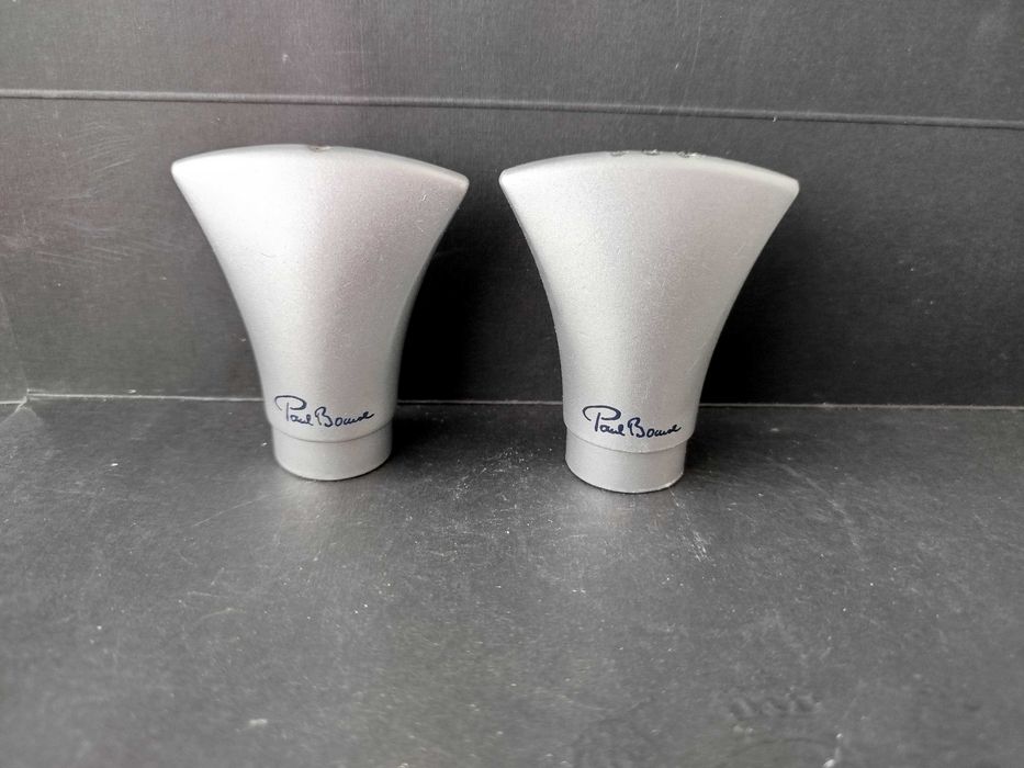 Eleganckie solniczka i pieprzniczka w matowym metalu - Paul Bocuse
