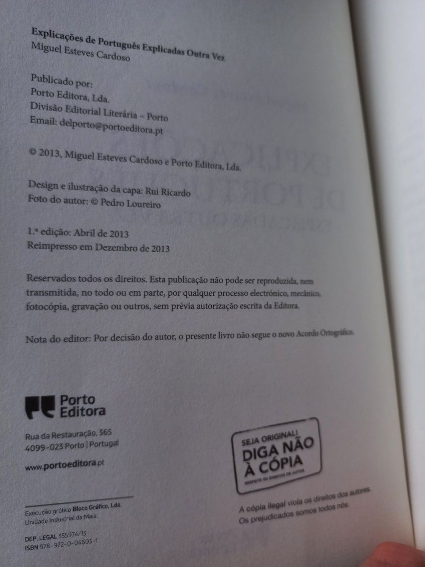 Explicações de Português Explicadas Outra Vez