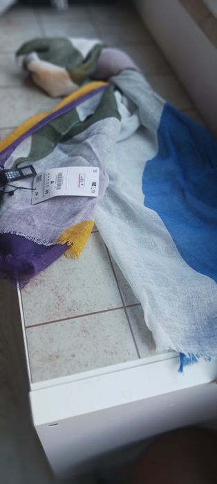 Cachecol linho,grande,novo,