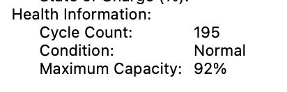 MacBook Pro 16 2021 32GB 1TB Space 92%