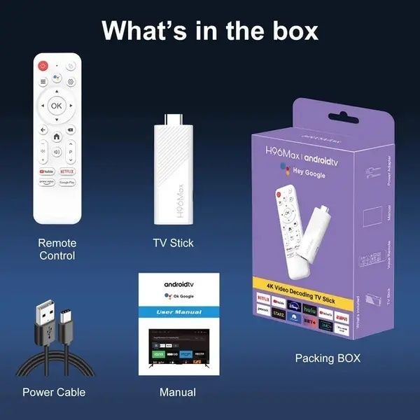 Смарт ТВ приставка H96 MAX H313 Mini 2/16 Гб Smart TV Stick Android 14