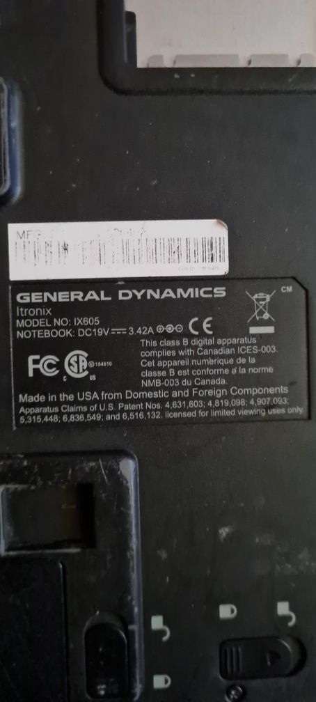 Laptop General Dynamics dotyk PANCERNY SPRAWNY