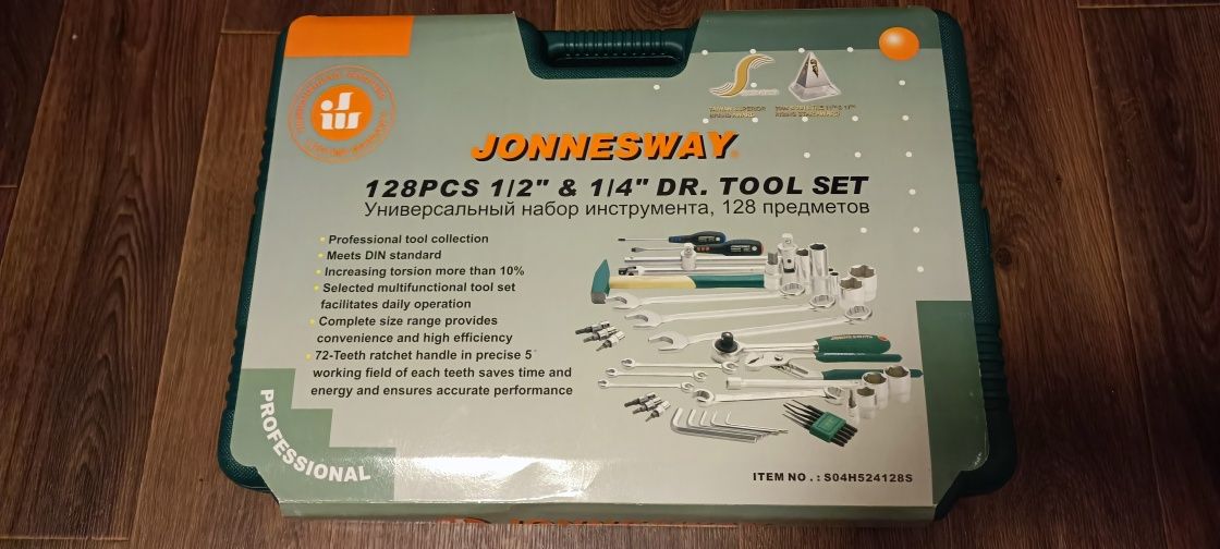Универсальный набор инструментов Jonnesway 128 предметов (S04H524128S)