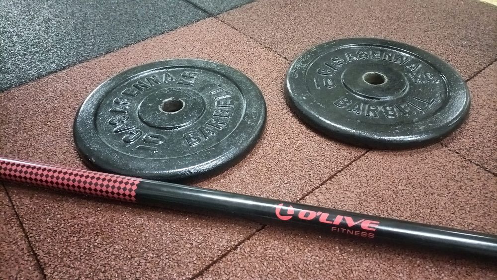 Conjunto barra + 2 discos