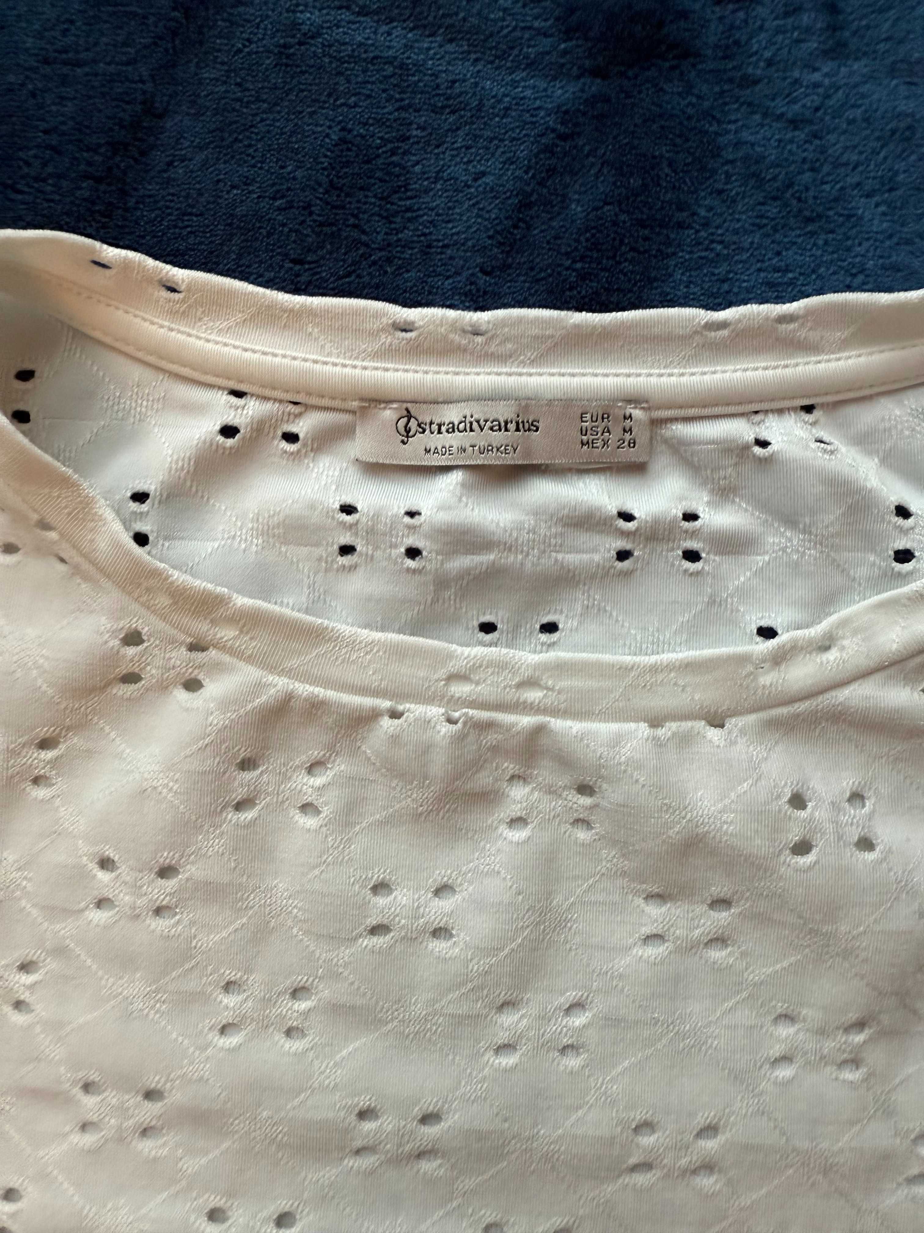Oryginalny biały t-shirt Stradivarius r. M