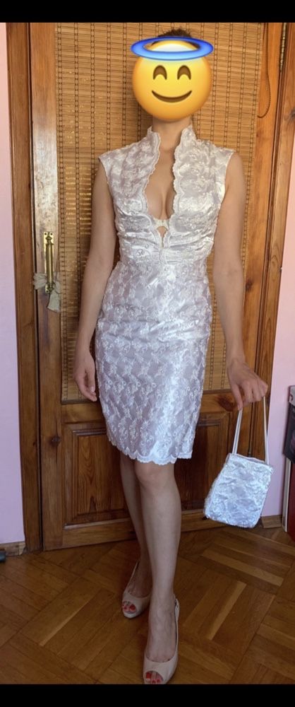 Платье свадебное, выпускное, праздничное белое