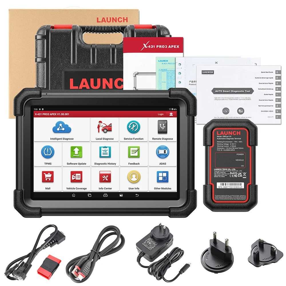 Máq. Diagnostico Auto - Launch x431 Pro3 Apex - Nova Garantia 5anos