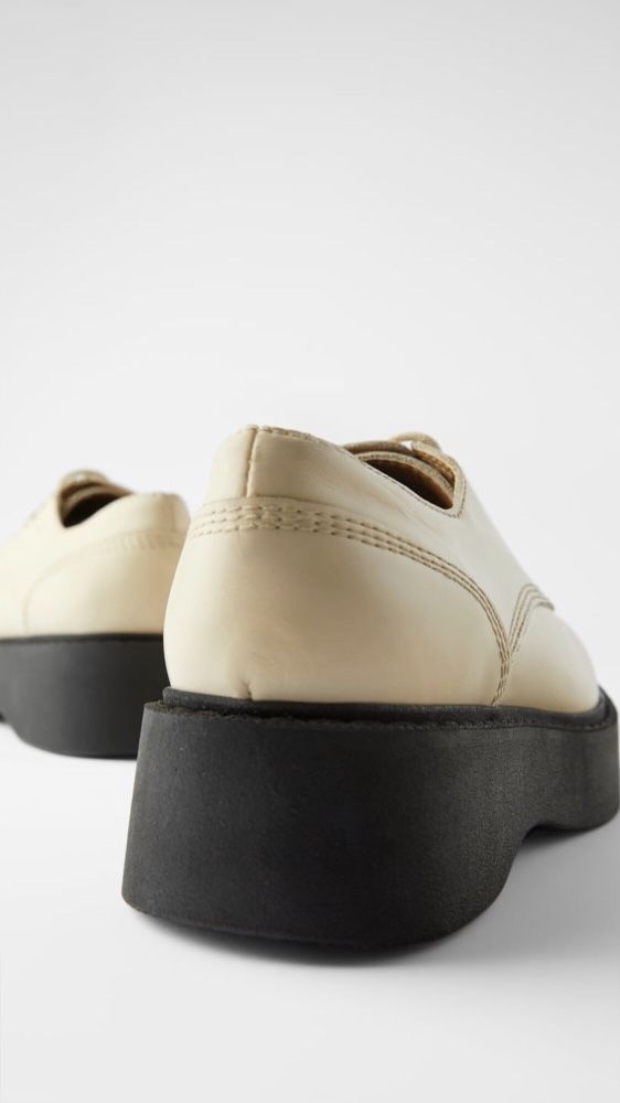 Skórzane buty derby ZARA 39
