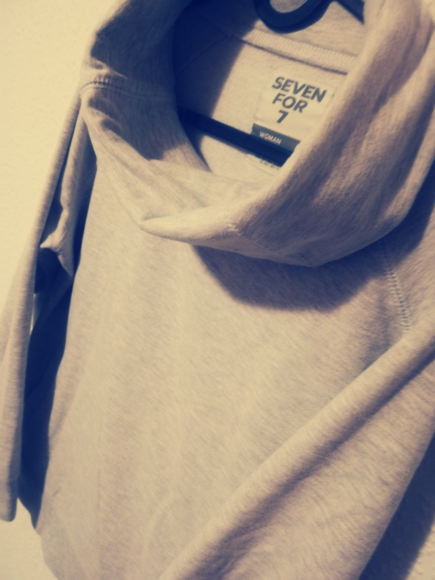 Szara, gruba bluza! Bluza z solidnego materiału, M/L, damska, młodzież