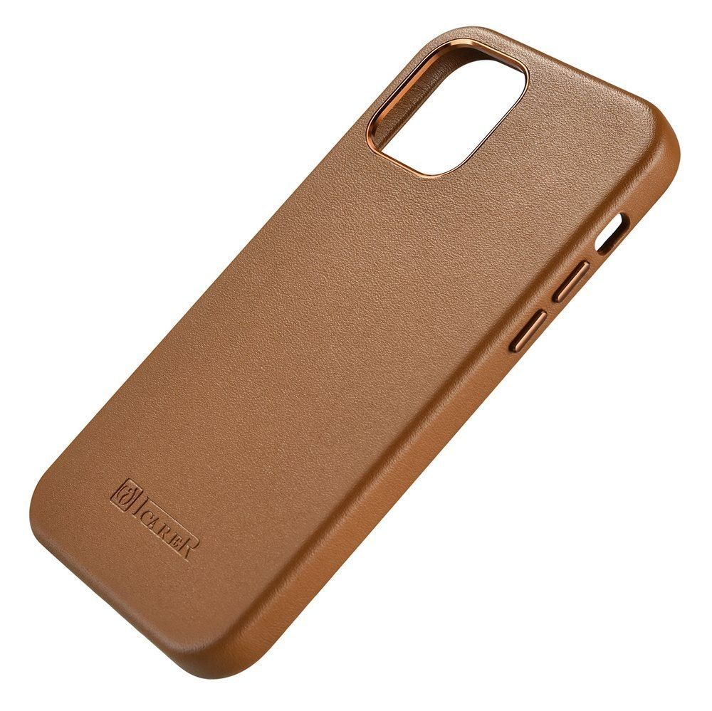 Etui Leather Do Iphone 12 Mini Brązowy (Kompatybilne Z Magsafe)
