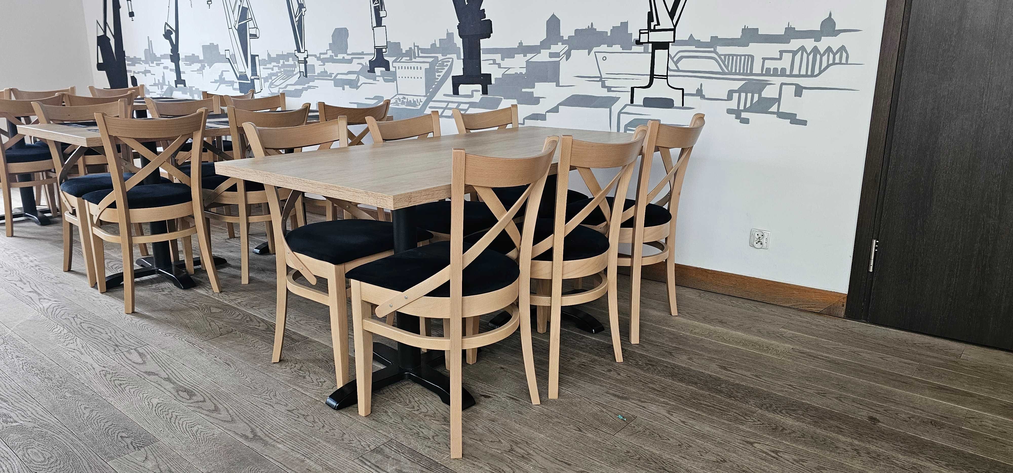Krzesło-fotelik krzyżak modne nowoczesne do restauracji jadalni nowe