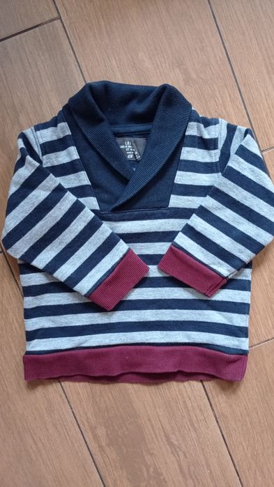 Bluza sweterek w paski z kołnierzem L.O.G.G. H&M 74 cm 6-9 mies.