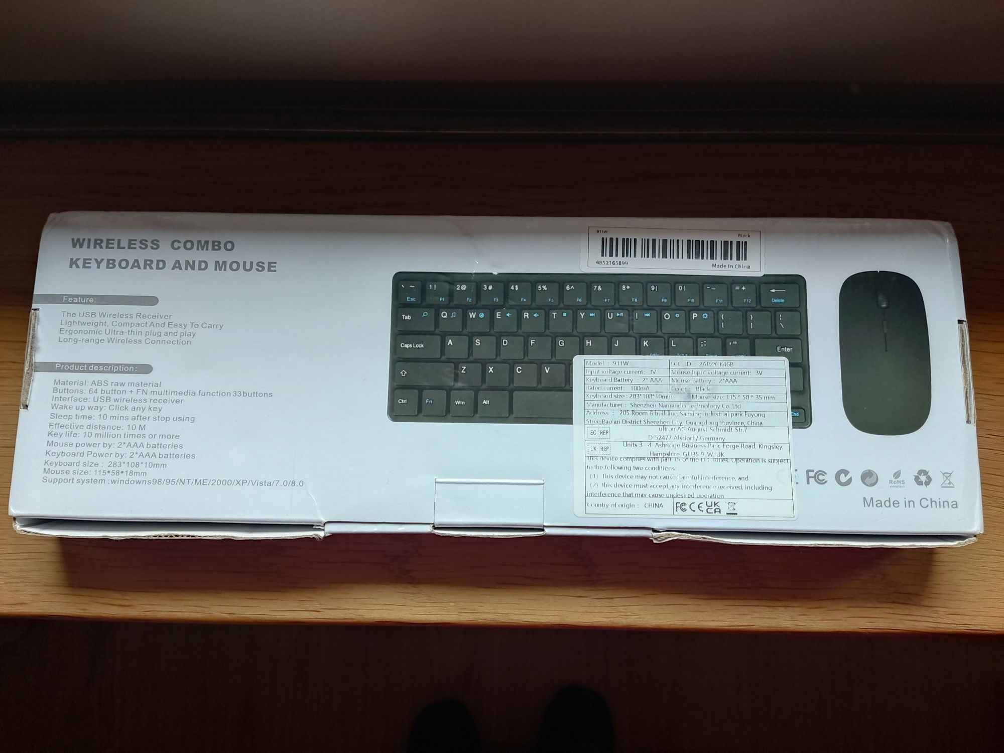 Combo teclado e rato wireless