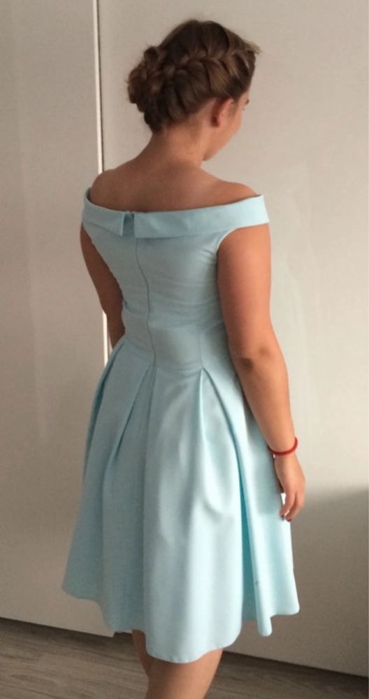Jasnoniebieska / turkusowa sukienka na wesele
