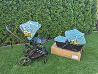 Zestaw wózek 2w1 cybex priam 2.0 jeremy Scott cherub blue