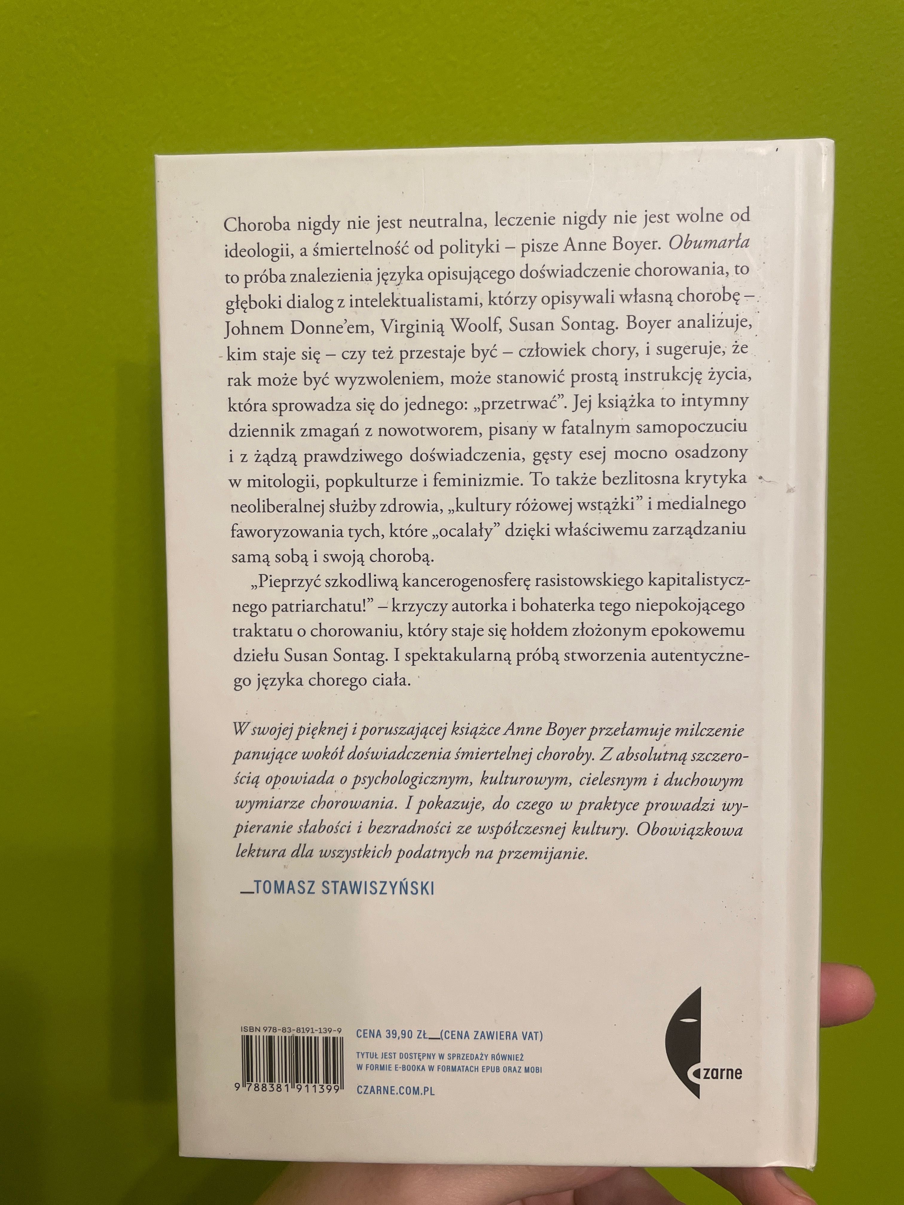 Sprzedam książkę "Obumarła" Anne Boyer