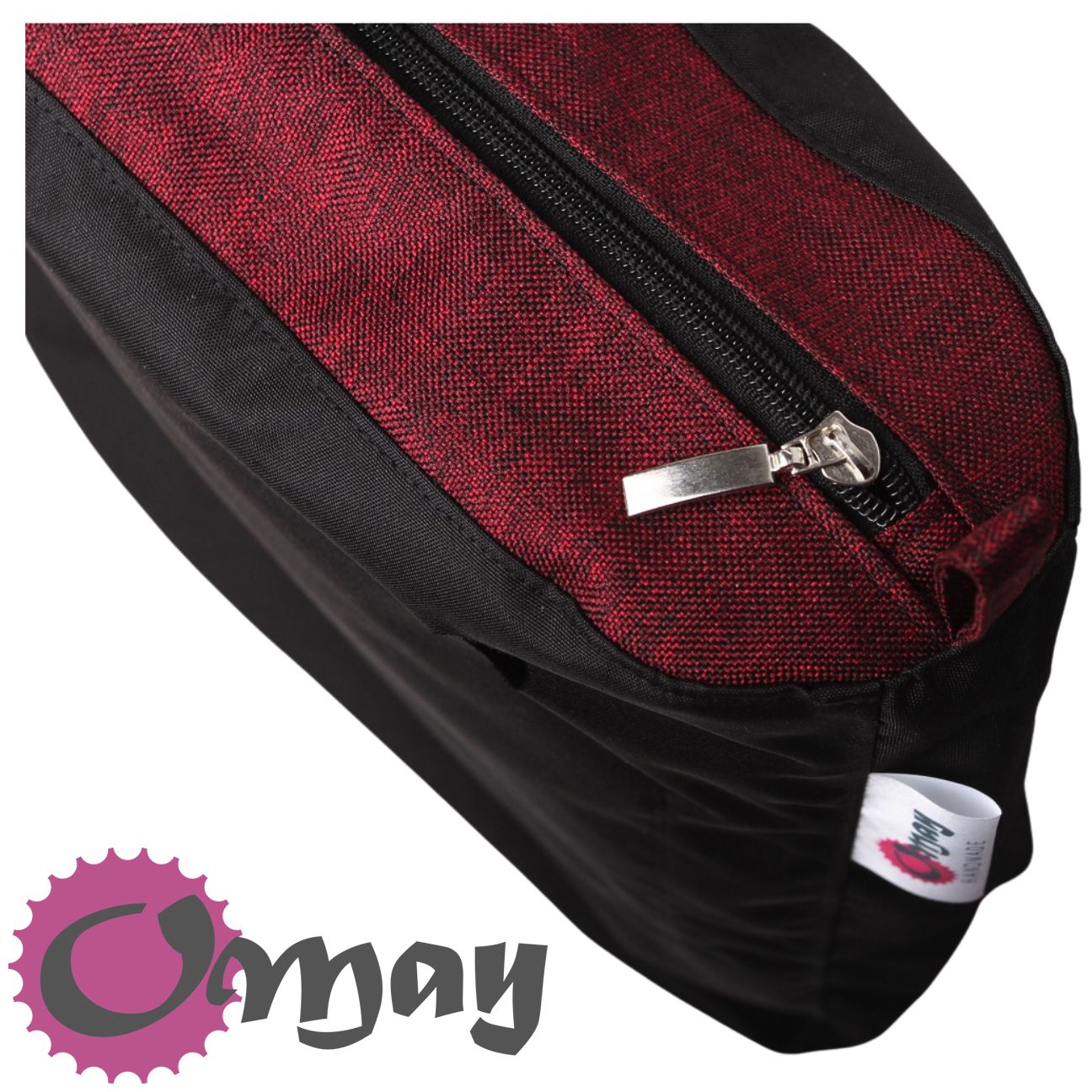 Czarny organizer OBAG OCHIC len bordowy 2 kieszenie wkład OMAY