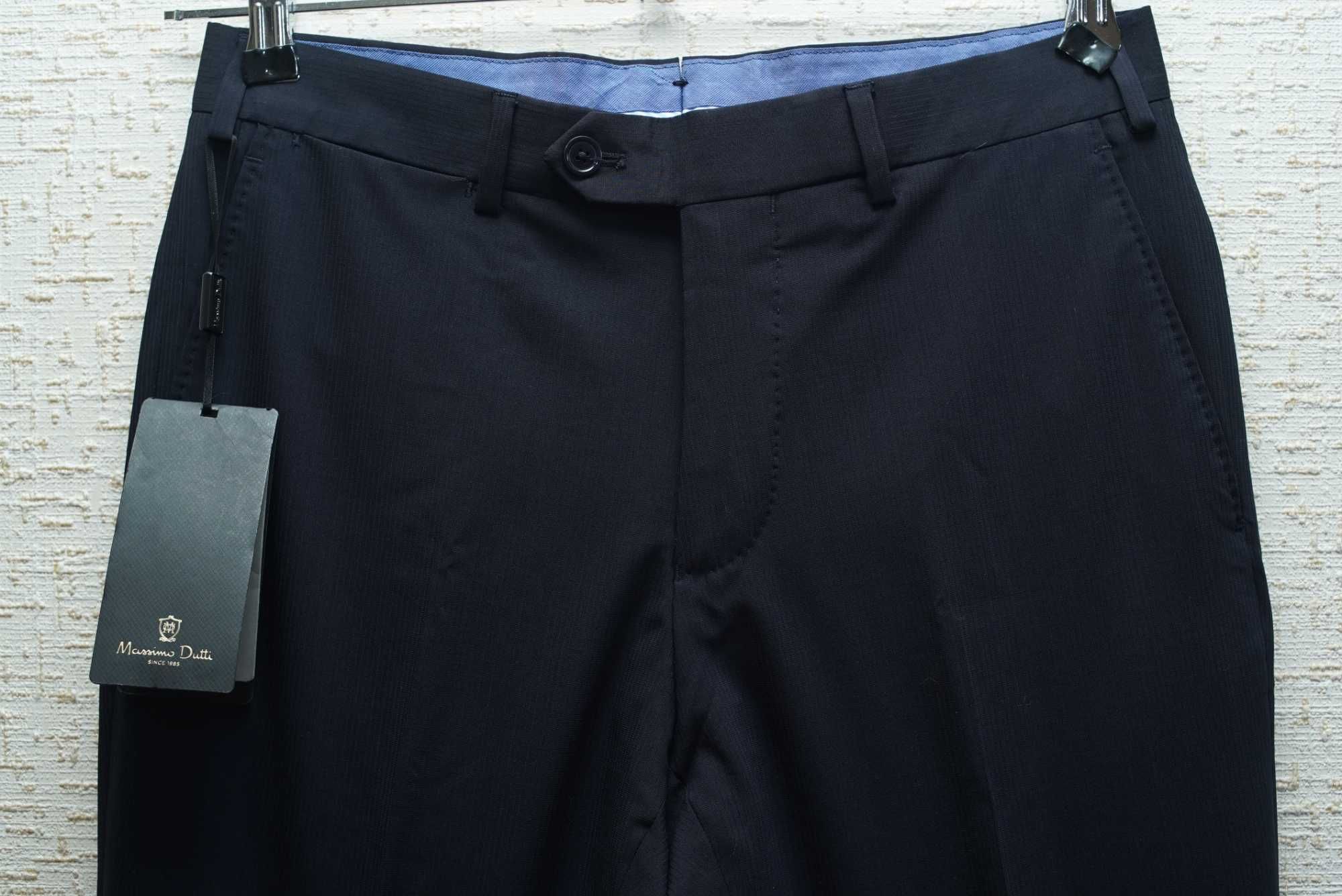 Мужские классические брюки Massimo Dutti, темно синего цвета.