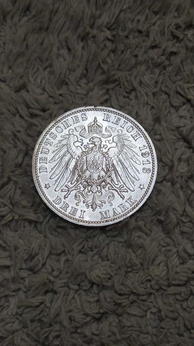Cesarstwo Niemieckie 3 marki 1913 r