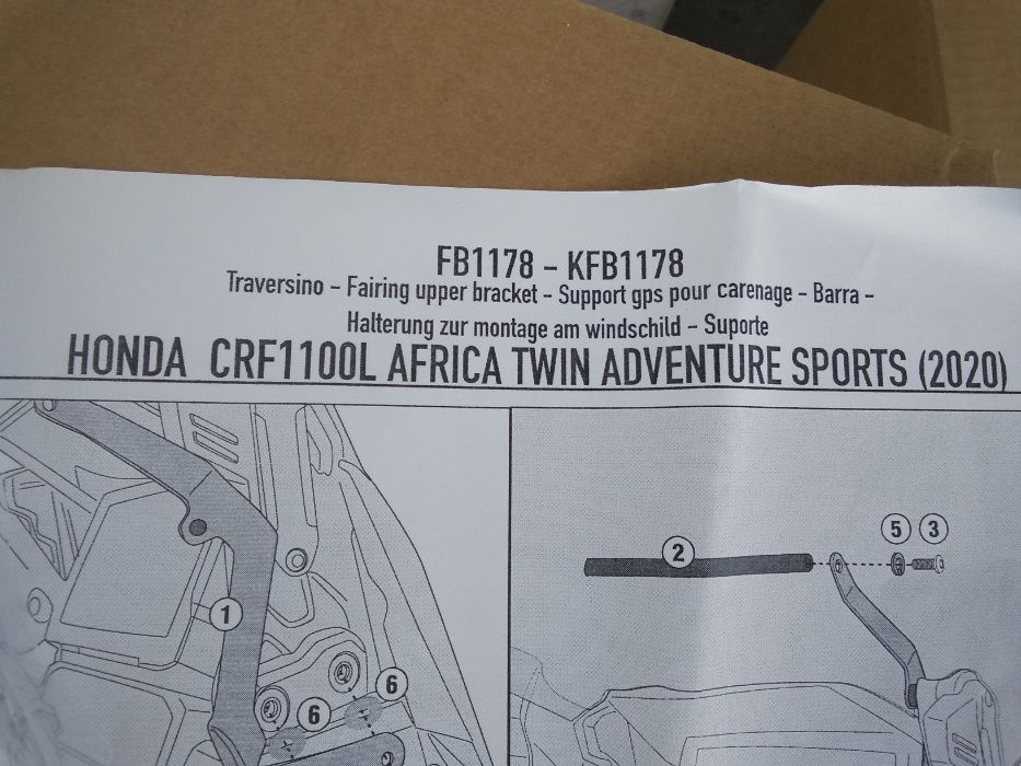 FB1178 CRF1100L ADV (19>24) HONDA GIVI wspornik pod S902/GPS fi 12 mm