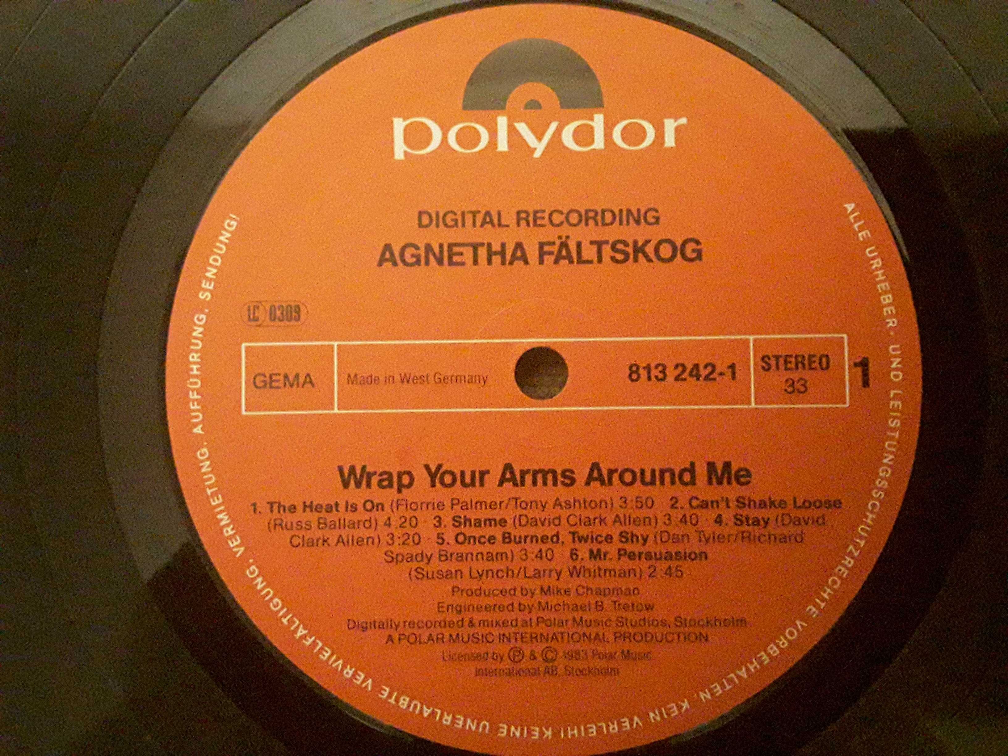 Виниловая пластинка Agnetha Faltskog  Wrap Your Arms Around Me  1983г.