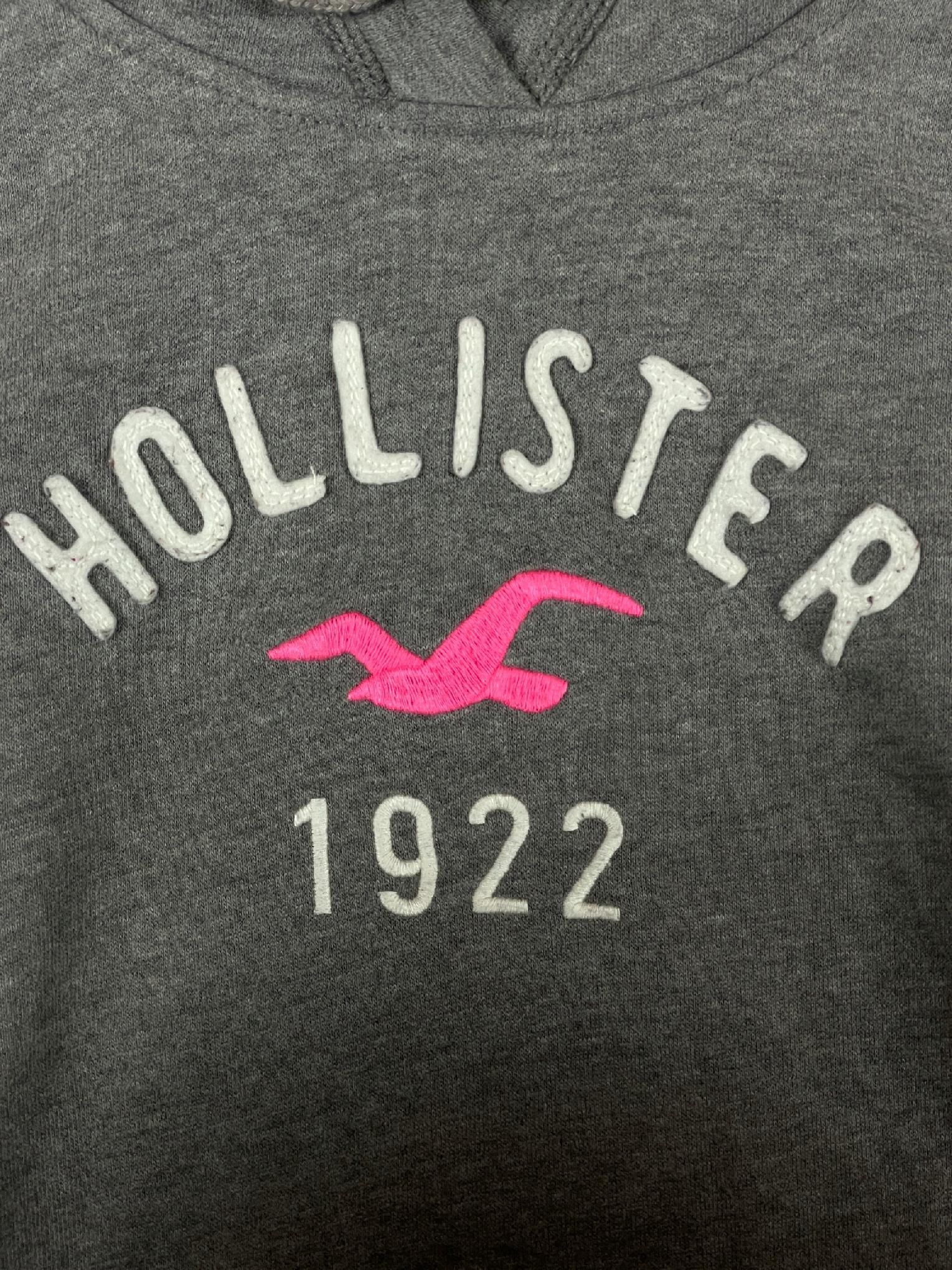 Hollister bluza damska szara kaptur logo unikat XS