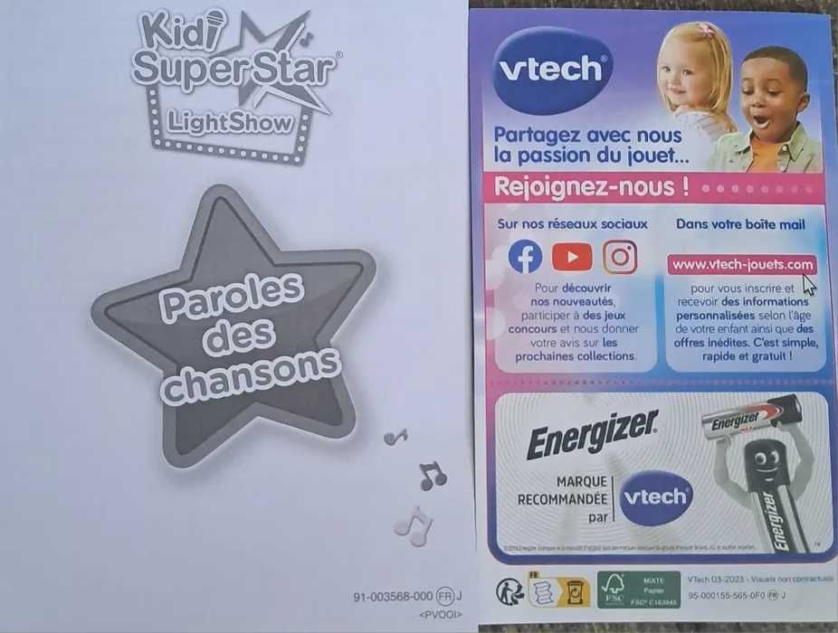 Mikrofon z zestawem do karaoke dla dzieci VTECH