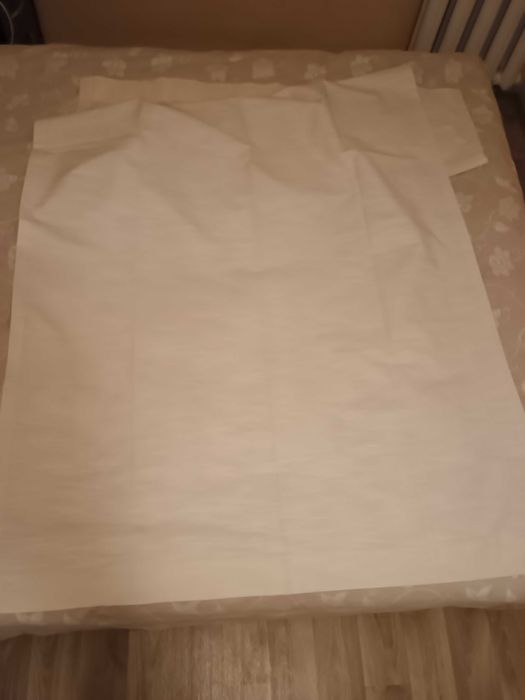 Довга щільна бежева штора до 220 шир 117см