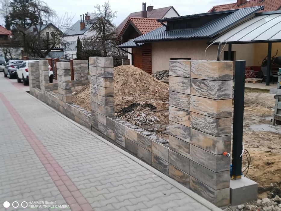 Murowanie ogrodzeń,Panelowych,Brukarstwo