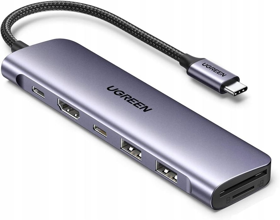 Ugreen CM195 Hub USB-C 7 w 1 z Power Delivery 100W, HDMI 4K, USB 3.0