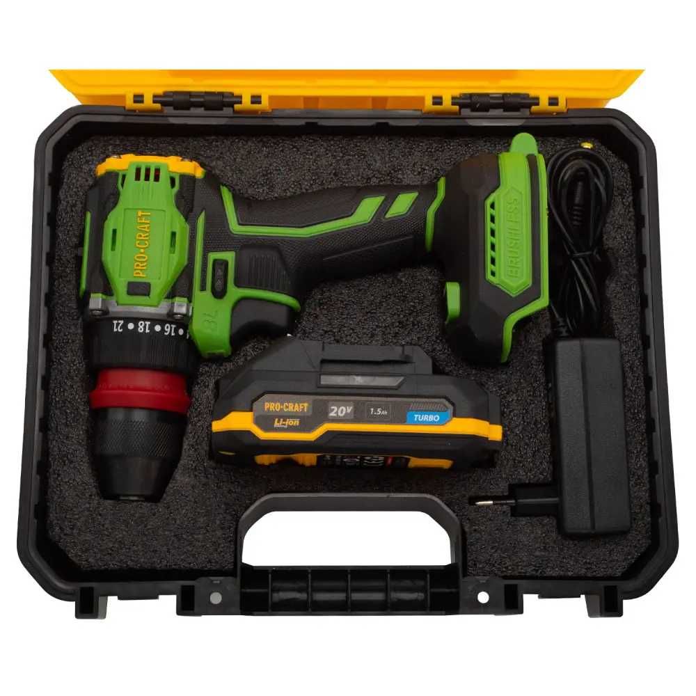 Шуруповерт Procraft PA18Pro DFR (1АКБ 1.5A та ЗП)