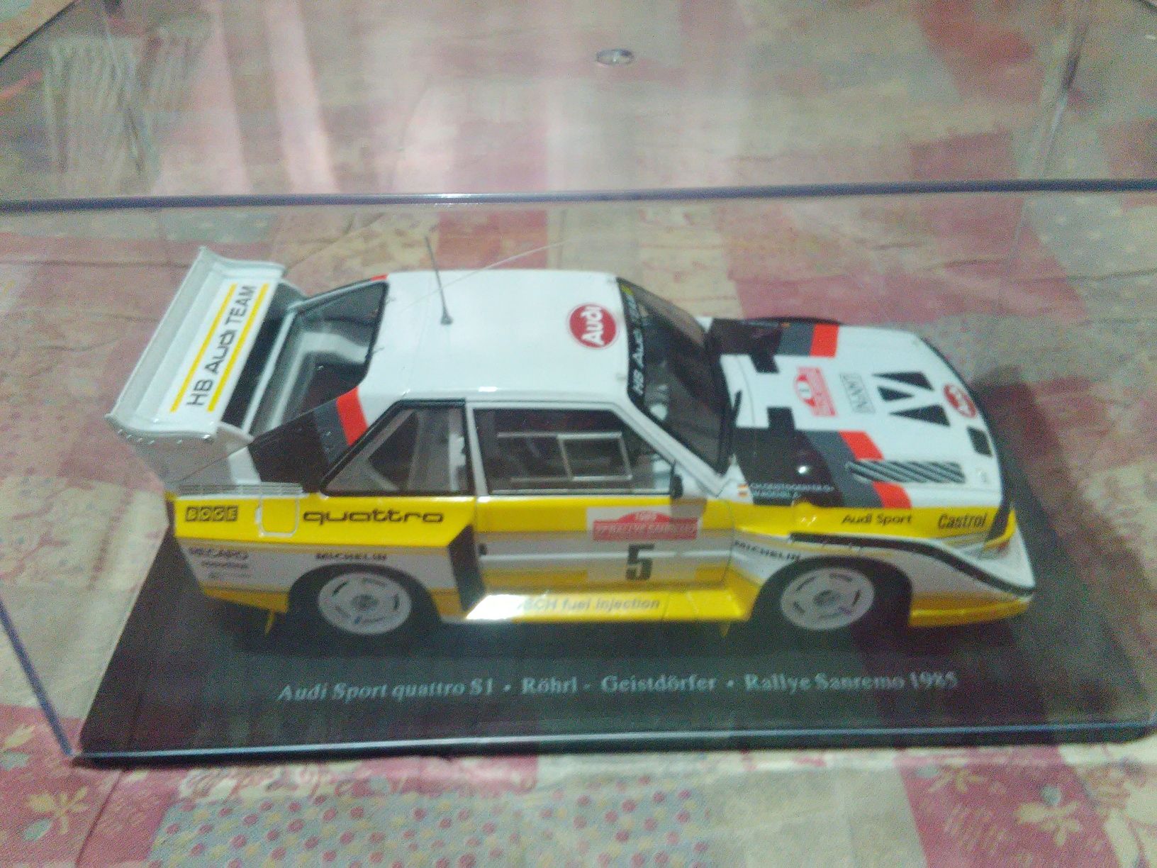 Miniatura ixo  Audi sport quattro S10 rally San Remo 1985