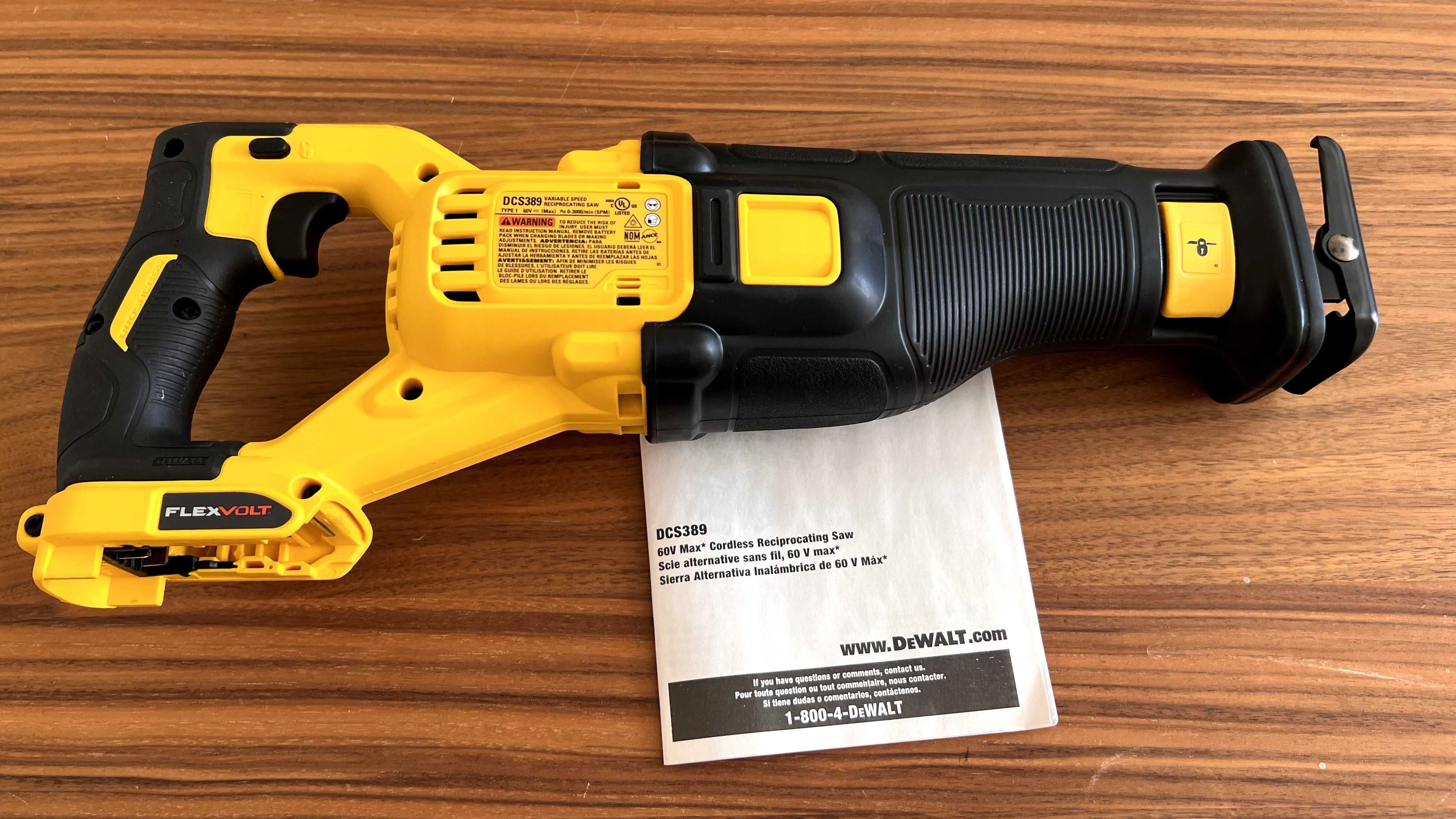 Безщіткова шабельна пила DEWALT DCS389B FLEXVOLT 60V MAX*